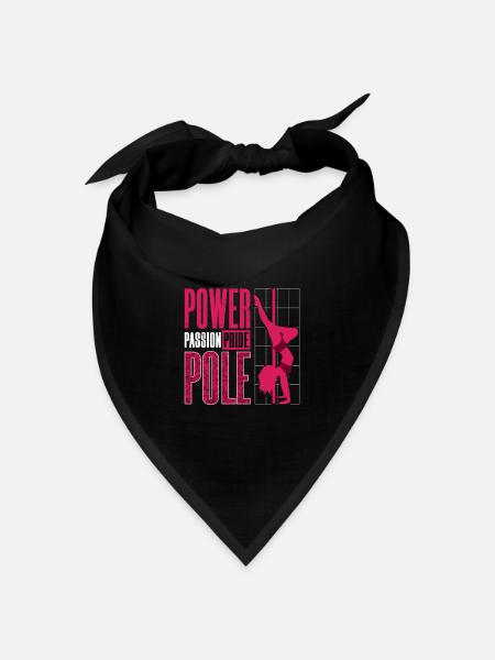 Pole Dancing Power Passion Pride Pole Gymnastics - Bandana Dreieckstuch - Schwarz