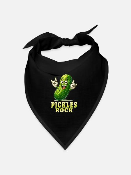 Gurken Lustige Gurken Gurken-Wortspiel - Bandana Dreieckstuch - Schwarz
