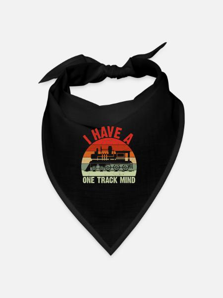 Zug Einstrecke Mind Railroad Lokomotive - Bandana Dreieckstuch - Schwarz
