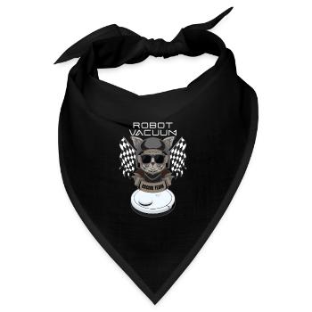 Saugroboter Racing Team Saugerroboter - Bandana Dreieckstuch - Schwarz - Vorne