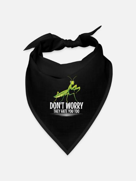 Gottesanbeterin-kostüm Futtergehege - Bandana Dreieckstuch - Schwarz
