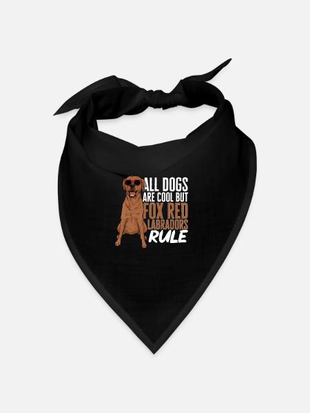 Foxred Labrador Fuchsroter Labrador Retriever - Bandana Dreieckstuch - Schwarz