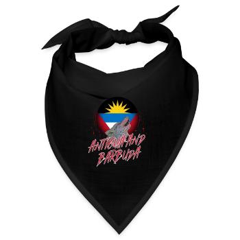 Antigua und Barbuda - Bandana Dreieckstuch - Schwarz - Vorne