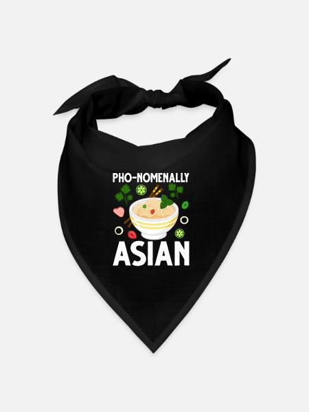 Vietnamesische Nudelsuppe Asiatisches Essen - Bandana Dreieckstuch - Schwarz