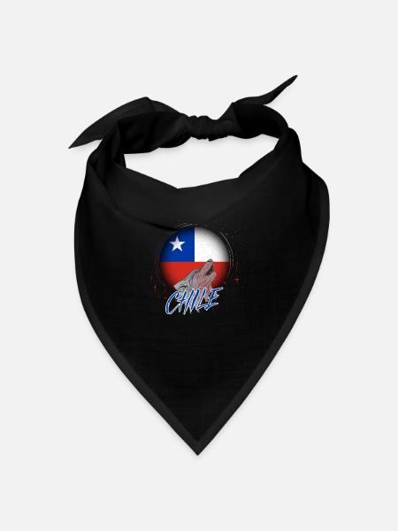 Chile - Bandana Dreieckstuch - Schwarz