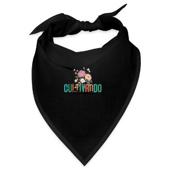 Cultivando Bilingües Spanischlehrer Bekleidung - Bandana Dreieckstuch - Schwarz - Vorne