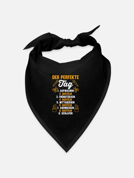 Bastler Basteln - Bandana Dreieckstuch - Schwarz