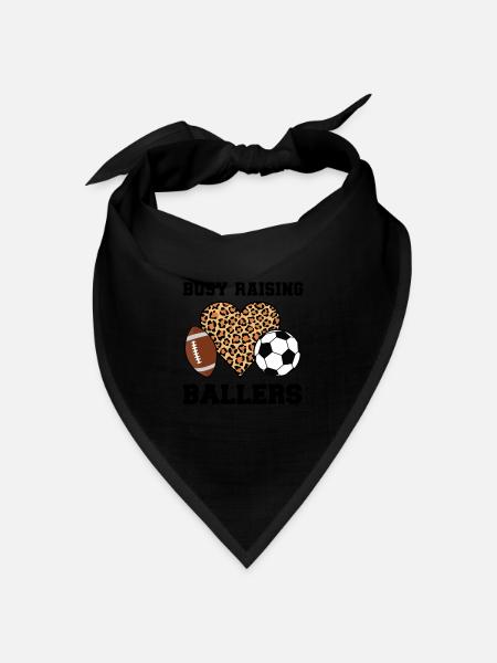 baller fussball baller Geschenk - Bandana Dreieckstuch - Schwarz