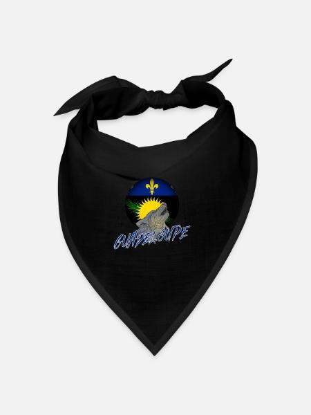 Guadeloupe - Bandana Dreieckstuch - Schwarz