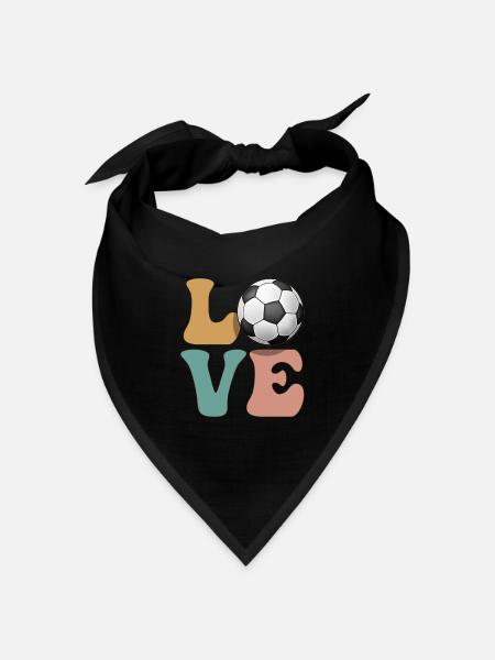 Fußballspieler - Bandana Dreieckstuch - Schwarz