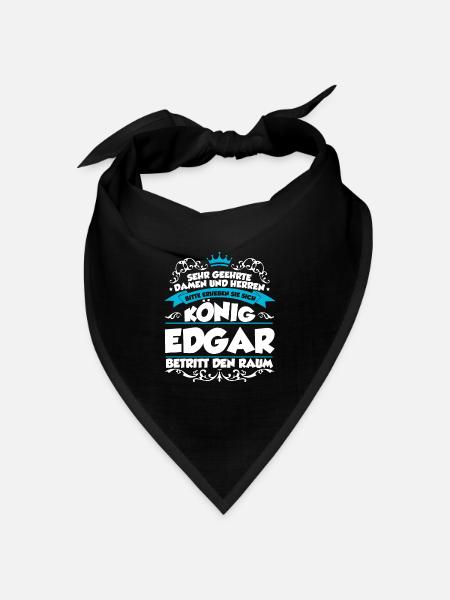 Edgar Name Design - Bandana Dreieckstuch - Schwarz