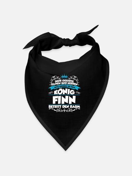 Finn Name Design - Bandana Dreieckstuch - Schwarz