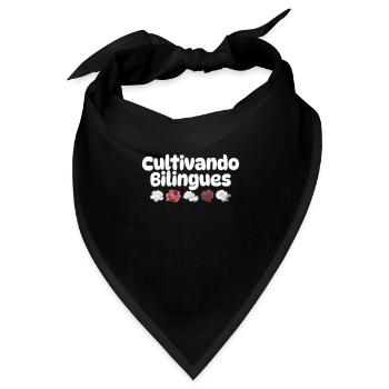 Cultivando Bilingües Spanischlehrer Bekleidung - Bandana Dreieckstuch - Schwarz - Vorne