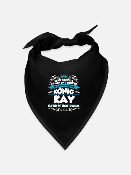 Kay Name Design - Bandana Dreieckstuch - Schwarz