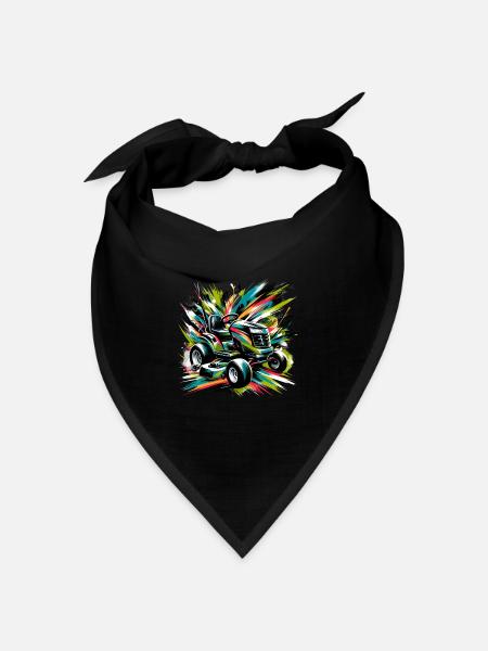 Rasenmäher-rennen Rasenmäher-rennen Rasenmäher - Bandana Dreieckstuch - Schwarz