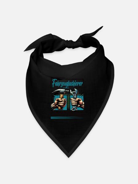 Fahrzeuglackierer Beruf mit lustigen Spruch - Bandana Dreieckstuch - Schwarz