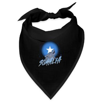 Somalia - Bandana Dreieckstuch - Schwarz - Vorne