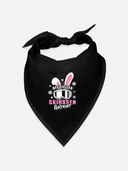 Skibrille Offizieller Skihasen Betreuer Skifahren - Bandana Dreieckstuch - Schwarz