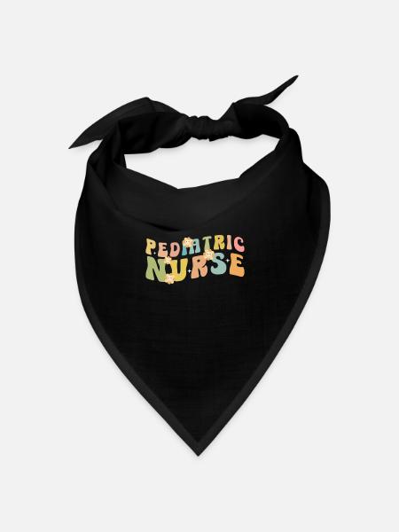 Kinderkrankenschwester Picu Peds - Bandana Dreieckstuch - Schwarz