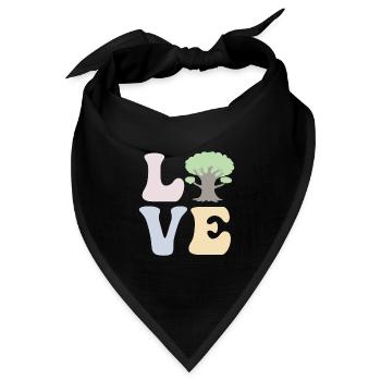 Tree Hugger Natur Umweltschützer - Bandana Dreieckstuch - Schwarz - Vorne