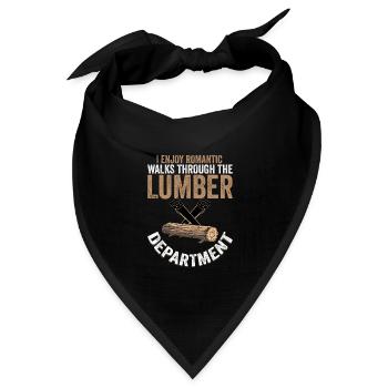 Lumber Love - Romantic Walks in the Wood Aisle - Bandana Dreieckstuch - Schwarz - Vorne