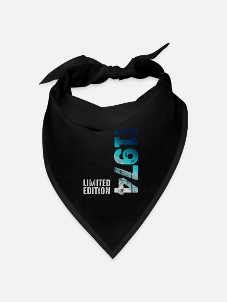 Limited Edition Januar 1974 Legendär Seit Januar - Bandana Dreieckstuch - Schwarz