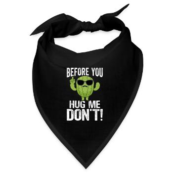 Lustiger Sukkulenten-Kaktus - Bandana Dreieckstuch - Schwarz - Vorne