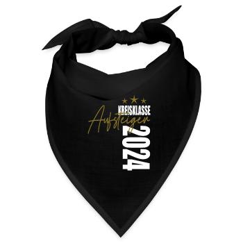 Aufsteiger Kreisklasse 2024 Aufstiegstrikot - Bandana Dreieckstuch - Schwarz - Vorne