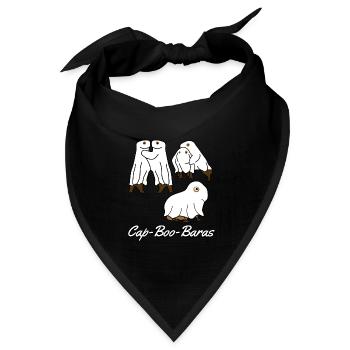 Capybaras Ghosts Capybara - Bandana Dreieckstuch - Schwarz - Vorne