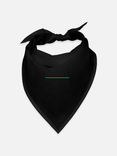Strich grün - Bandana Dreieckstuch - Schwarz