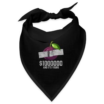 Duct Tape Plum Fruit Lover Funny Quote - Bandana Dreieckstuch - Schwarz - Vorne