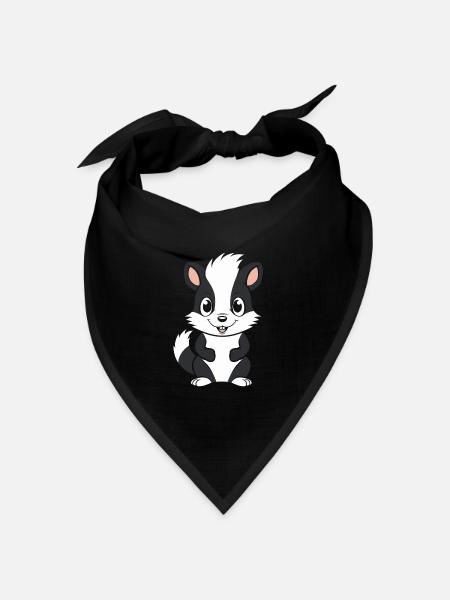 Stinktier - Bandana Dreieckstuch - Schwarz