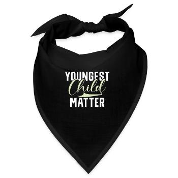 Youngest Child Gift - Bandana Dreieckstuch - Schwarz - Vorne