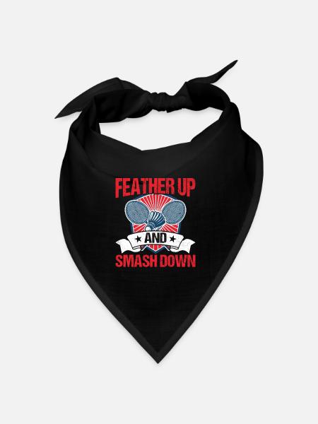 Badminton Spieler Federball - Bandana Dreieckstuch - Schwarz