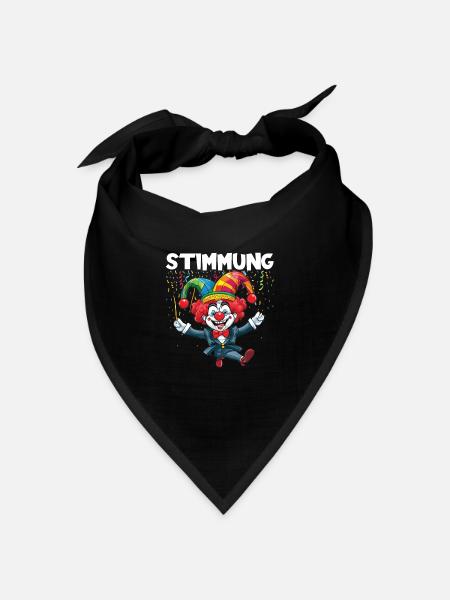 Karneval Kostüm Fasching Fastnacht - Bandana Dreieckstuch - Schwarz