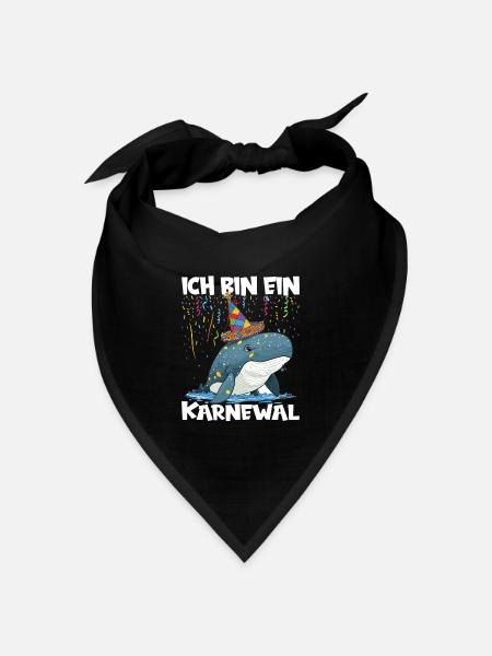 Karneval Kostüm Fasching Fastnacht - Bandana Dreieckstuch - Schwarz