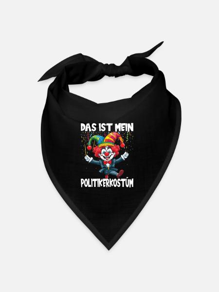 Karneval Kostüm Fasching Fastnacht - Bandana Dreieckstuch - Schwarz