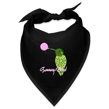 Hummingbird Chewing gum Hummingbirds - Bandana Dreieckstuch - Schwarz - Vorne