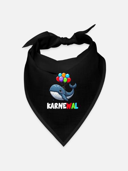 Karneval Wal Köln Rosenmontag Luftballons lustig - Bandana Dreieckstuch - Schwarz