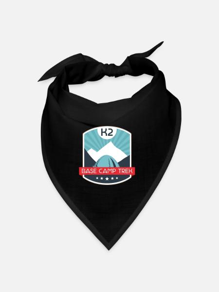 K2 Base Camp Trek - Bandana Dreieckstuch - Schwarz