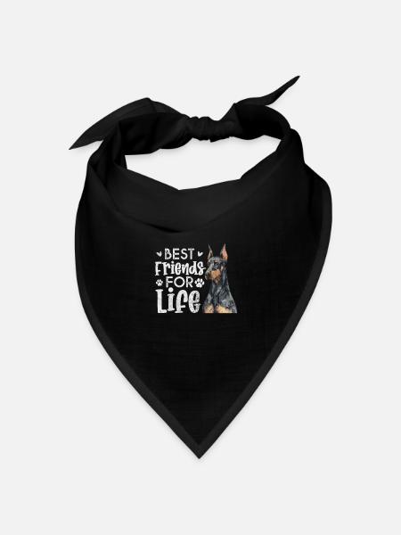 Dobermann - Bandana Dreieckstuch - Schwarz