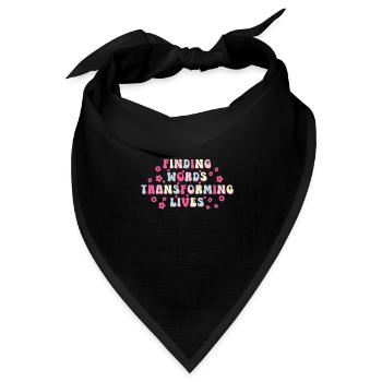 Groovy Speech Language Pathologist SLP - Bandana Dreieckstuch - Schwarz - Vorne