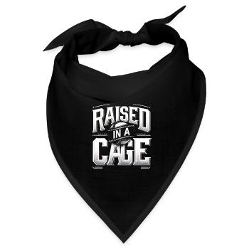 Raised In A Cage 20 - Bandana Dreieckstuch - Schwarz - Vorne