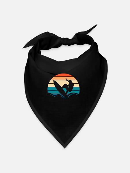 Surfer Surfen - Bandana Dreieckstuch - Schwarz