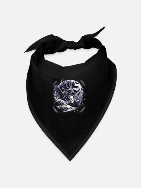 Edgar Allan Poe Fan, Klassische Literatur, - Bandana Dreieckstuch - Schwarz