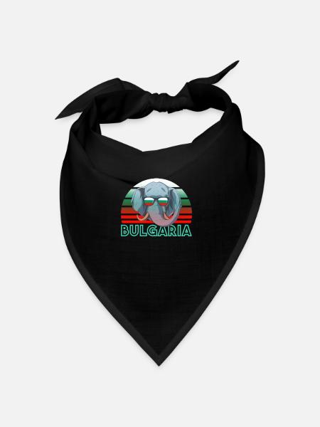 Bulgarien - Bandana Dreieckstuch - Schwarz