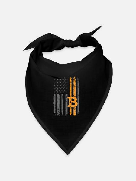 Bitcoin-Kryptowährungsgeld BTC-Kryptomünze - Bandana Dreieckstuch - Schwarz