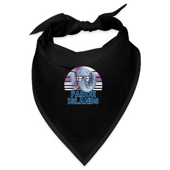 Färöer Inseln - Bandana Dreieckstuch - Schwarz - Vorne