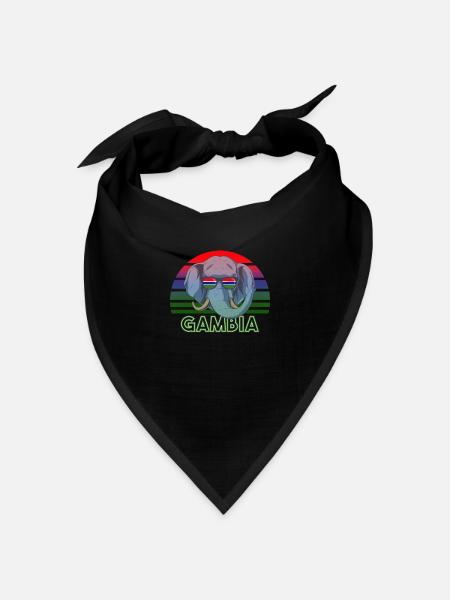 Gambia - Bandana Dreieckstuch - Schwarz