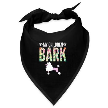 My Children Bark Hunde Haustieradoption - Bandana Dreieckstuch - Schwarz - Vorne